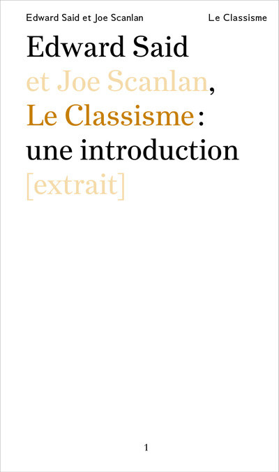Joe Scanlan Le Classisme cover