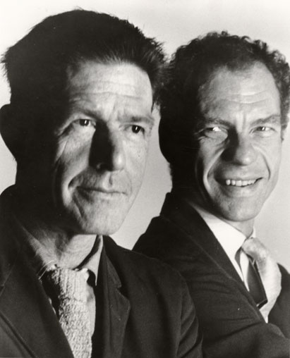 John Cage and Merce Cunningham circa 1962